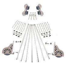 Rolling Hardware Kit for 16" Wide Library Ladder