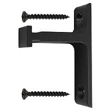 Vertical Wall Bracket For Library Ladders and Rolling Barn Doors, Black Finish