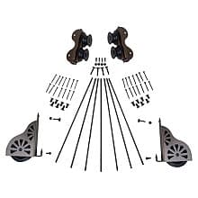 Rolling Hardware Kit with Break for 20" Wide Library Ladder