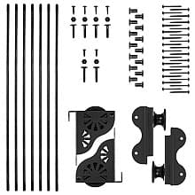 Rolling Hook Ladder Hardware Kit with Brake for 16" Wide Library Ladder