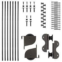 Contemporary Rolling Hook Ladder Hardware Kit for 16" Wide Library Ladder