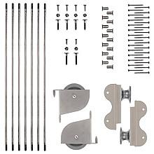 Contemporary Rolling Hook Ladder Hardware Kit with Brake for 20" Wide Library Ladder