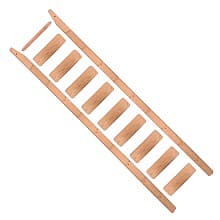 10' x 20" Wide Walnut Unassembled Library Ladder with Built-In Handle, Unfinished