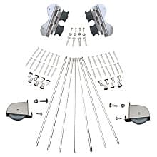 Contemporary Swivel Rolling Hardware Kit for 16" Wide Library Ladder