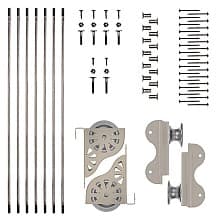 Hardware Kit for Rolling Library Ladders, Hook Style