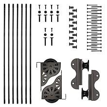 Hardware Kit for Rolling Library Ladders, Hook Style