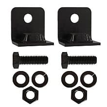 Flat Rail Stop Kit for Rolling Barn Doors, Black