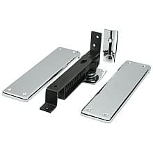 DASH95 Double-Action Spring Hinge, 3-3/4" x 9-1/4", Polished Chrome