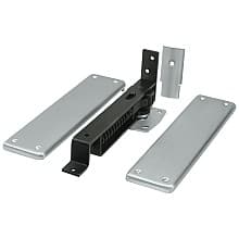DASH95 Double-Action Spring Hinge, 3-3/4" x 9-1/4", Brushed Chrome