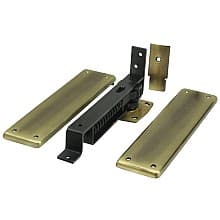 DASH95 Double-Action Spring Hinge, 3-3/4" x 9-1/4", Antique Brass
