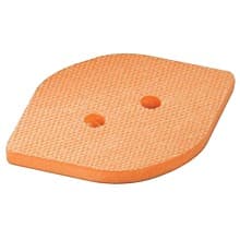 2-3/8" x 3-3/4" Dynafine Hook and Loop Short Nap Non-Vacuum Tear-Drop Sanding Pad, No Holes