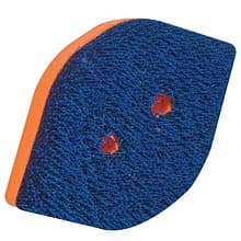 2-3/8" x 3-3/4" Dynafine Hook and Loop Long Nap Non-Vacuum Tear-Drop Sanding Pad, No Holes