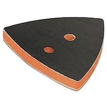 3-1/8" x 2-7/8" Dynafine Hook and Loop Long Nap Non-Vacuum Triangle Sanding Pad, No Holes