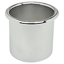 0024-00010S 3" Round Open Bottom Docking Drawer Canister, Chrome