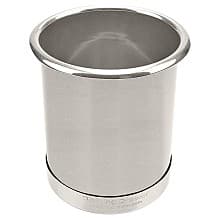 5" Round Capped Bottom Docking Drawer Canister, Stainless Steel