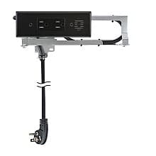 Docking Drawer 15 Amp Blade Compact Vanity Outlet with 2 AC Outlets