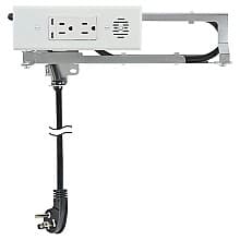 Docking Drawer Blade In-Drawer Outlet with 2 15-amp AC outlet and 65W USB-C Port, White