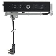 Docking Drawer Blade Duo In-Drawer Outlet with 2 15-amp AC Outlet and 2 65W USB-C/2 30W USB-C/USB-A Port, Black