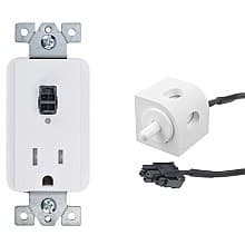 Docking Drawer 15-amp Safety Interlock Outlet with Corner Mount White Limit Switch Turns ON Power