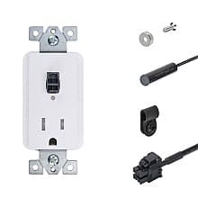 Docking Drawer 15 amp Safety Interlock Outlet for Appliance Garages with Magnetic Switch (Normally Open)