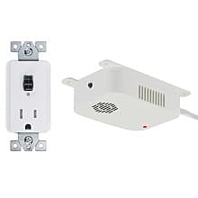 Docking Drawer 15-amp Fire Guard Outlet, White