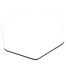 3/8" Foam Self-Adhesive Door Bumpers, White, Hexigonal, 5000 per Roll