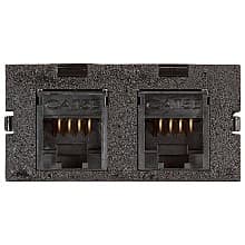 Dual Cat5e RJ45, Black