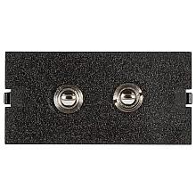 1/8" Dual Mini Stereo Connector, Black