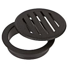 3" Air Vent Grommet Cap Set for 2-1/2" Hole, Matte Black