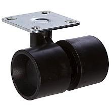 1-9/16" Caster with Mounting Plate, Black