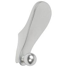 CH17 Ball and Tongue Coat Hook, Satin Aluminum