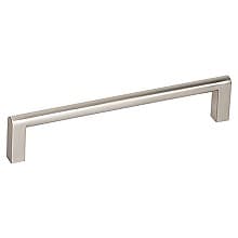6-5/16" Round Top Bar Drawer Pull, Satin Nickel