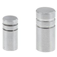 19/32" Finger Grip Cylinder Knob, Satin Stainless Steel