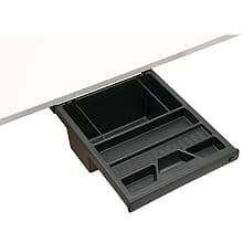 DWR1 Storage Drawer Organizer with Locking Compartment, Matte Black