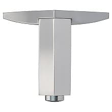 1" Wide x 3-25/32" High Corner Furniture Leg, Polished Aluminum
