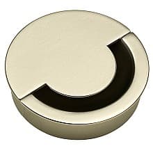 3-3/8" Grin Desk Grommet for 3-3/16" Hole, Satin Nickel