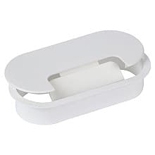 6-1/2" Large Oval Desk Grommet Set, White