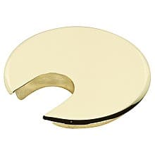 2" Desk Grommet Cap for 1-3/4" Hole, Polished Brass