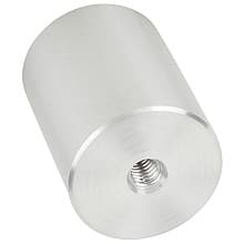 1-1/2" x 2" Aluminum Stand-Off Barrel, Satin Aluminum Finish