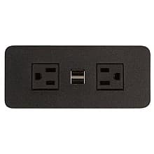 5-3/4" Flush Power Grommet with 2 Electric/Dual USB Outlets