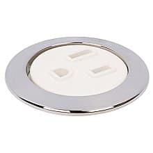 2" Round Power Grommet, White