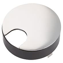 Flush Mount Desktop Grommet for 3" Hole, Polished Chrome