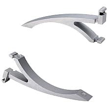 12" x 5-1/2" Arch Shelf Bracket Set, Satin Aluminum Finish