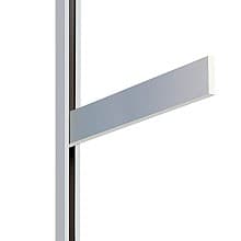 22-1/2" Shelf Bracket with 6' C-Style Track, Satin Aluminum Finish