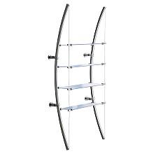 61-7/16" Bow Shelf System, Satin Aluminum Finish