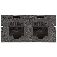 Dual Cat5e RJ45 Universal Kit, Black
