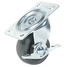 C-GD 2-1/2" General Duty Non-Marking Gray Swivel Caster with Brake