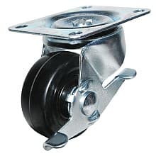 3" General Duty Hard Rubber Swivel Caster with Brake 35/Case