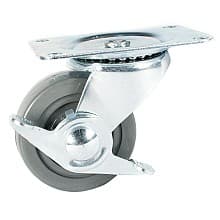 C-GD 3" General Duty Non-Marking Gray Swivel Caster with Brake