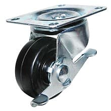 4" General Duty Hard Rubber Swivel Caster with Brake 20/Case